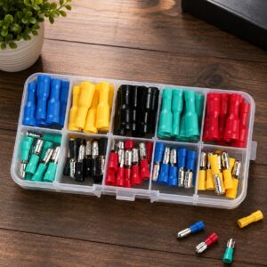 Insulated Crimp Terminal Connector Kit (100pcs)